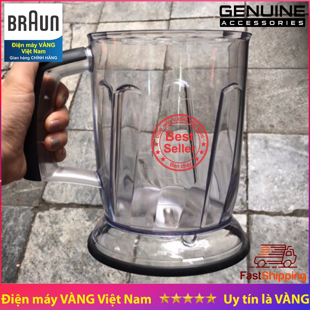 Cốc xay, dao xay thịt, dao xay đá cối 1.25 lít máy xay cầm tay Braun MQ5245 MQ5045 MQ3045 MQ545