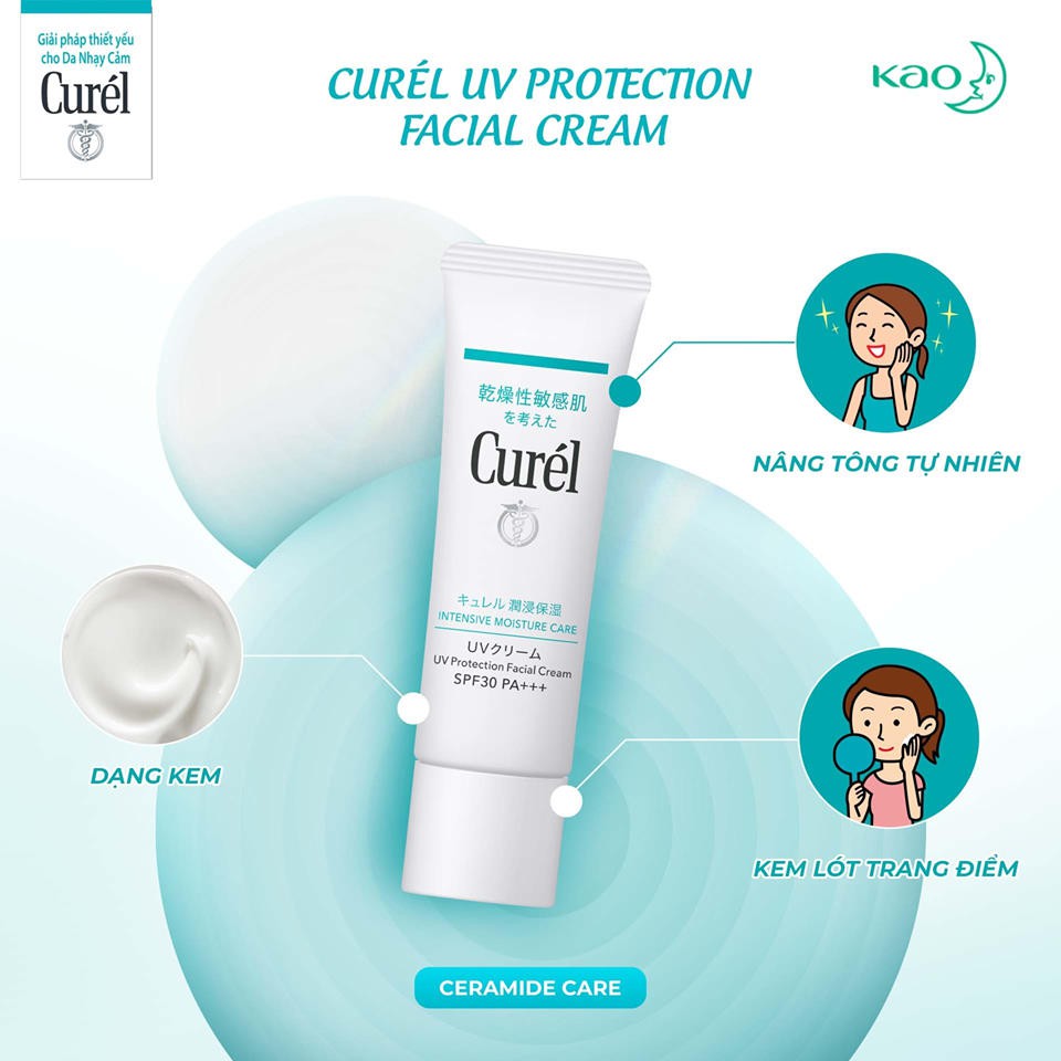 Curél UV kem chống nắng UV Protection Face Cream SPF 30 PA++ 30g