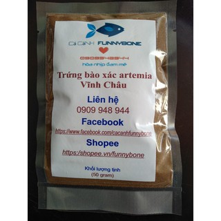 [RẺ NHẤT] (50gr) Trứng artemia Vĩnh Châu, túi hút chân không