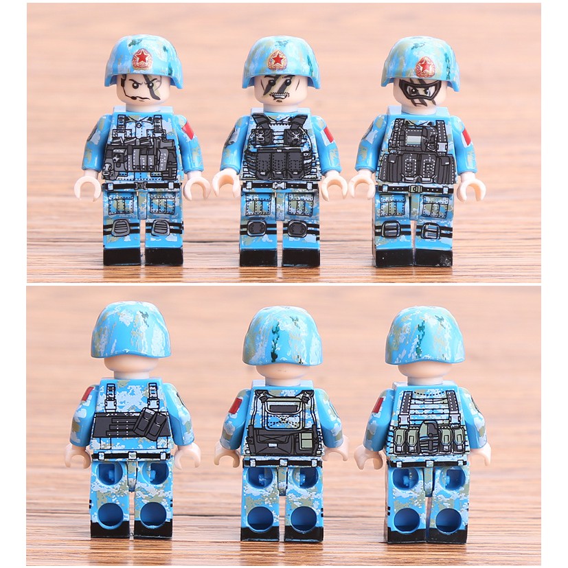 Set 6 Mô Hình Đồ Chơi Lego Lính Quân Đội Mini 13001