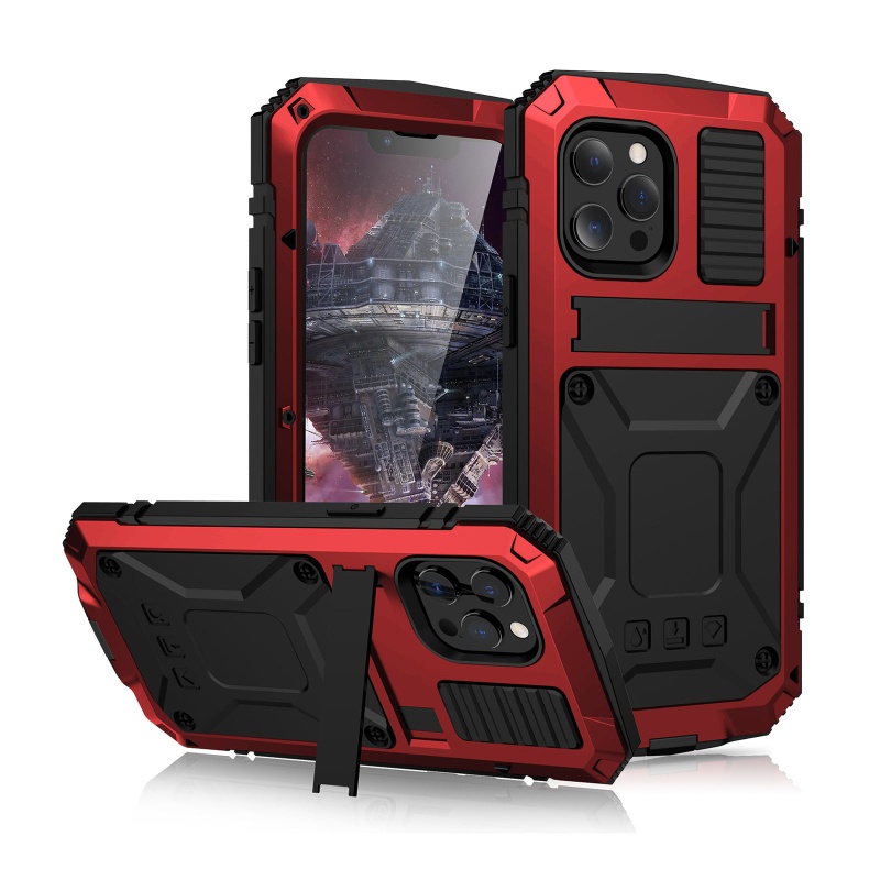 Ốp Điện Thoại Kim Loại Nhiều Lớp Kèm Giá Đỡ Cho phone13