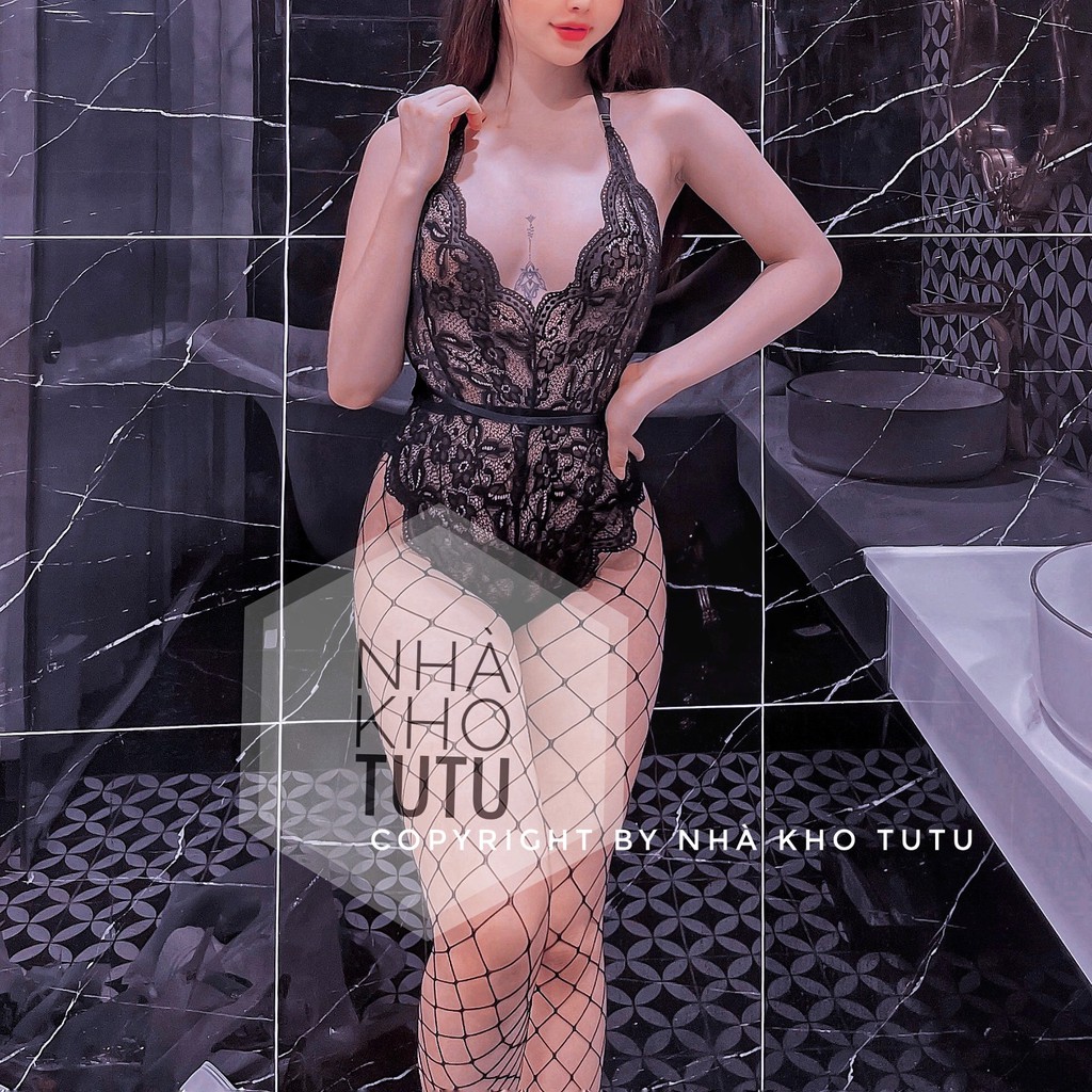 Bộ đồ ngủ Bodysuit ren lưới siêu gợi cảm mặc nhà L161 Nhà Kho TuTu / Không kèm quần lưới | BigBuy360 - bigbuy360.vn