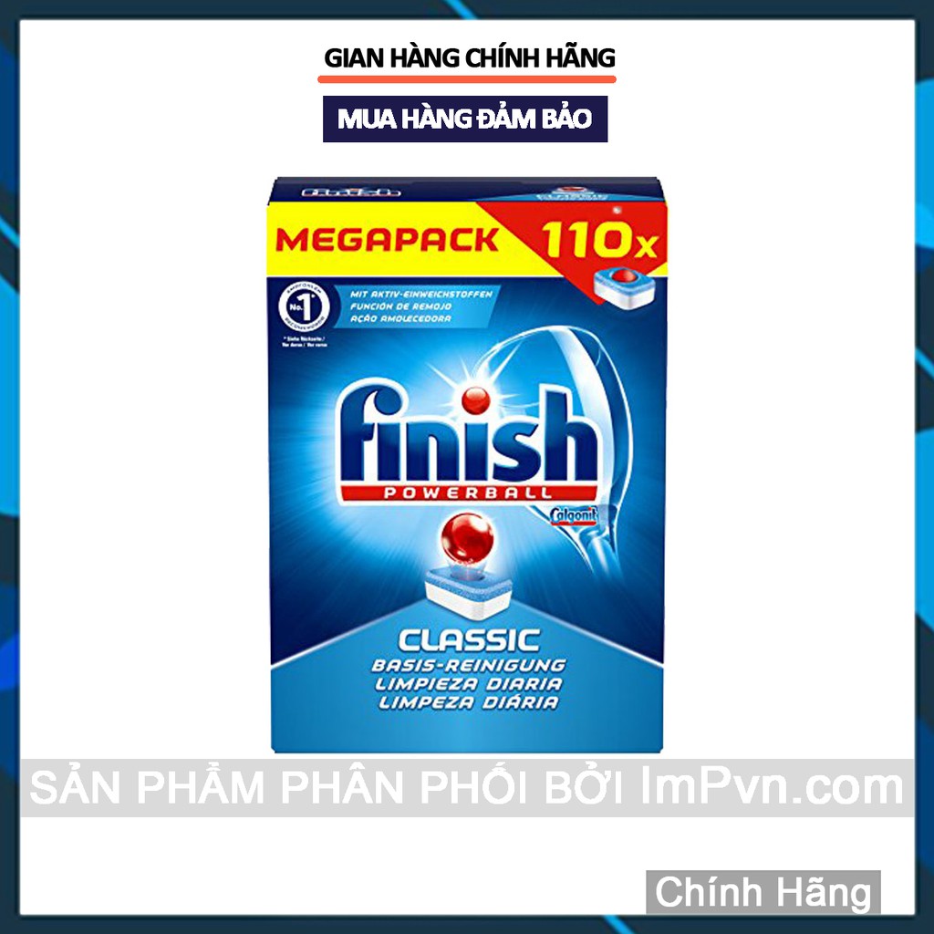 Viên rửa bát Finish Classic 110 viên mẫu 2021 (100 viên, 110 viên & 120 viên mẫu cũ)