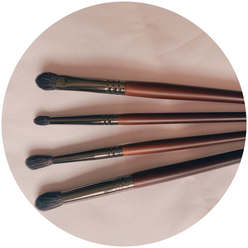 Set 4 cọ trang điểm đánh phấn mắt chất liệu lông dê