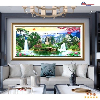 Tranh đính đá ABC phong cảnh tuyệt tác thiên nhiên 1m60 x 84cm
