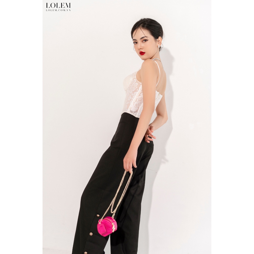 Áo ren hoa hai dây chất vải ren cao cấp phối blazer quyến rũ nữ tính LOLEM AK1243