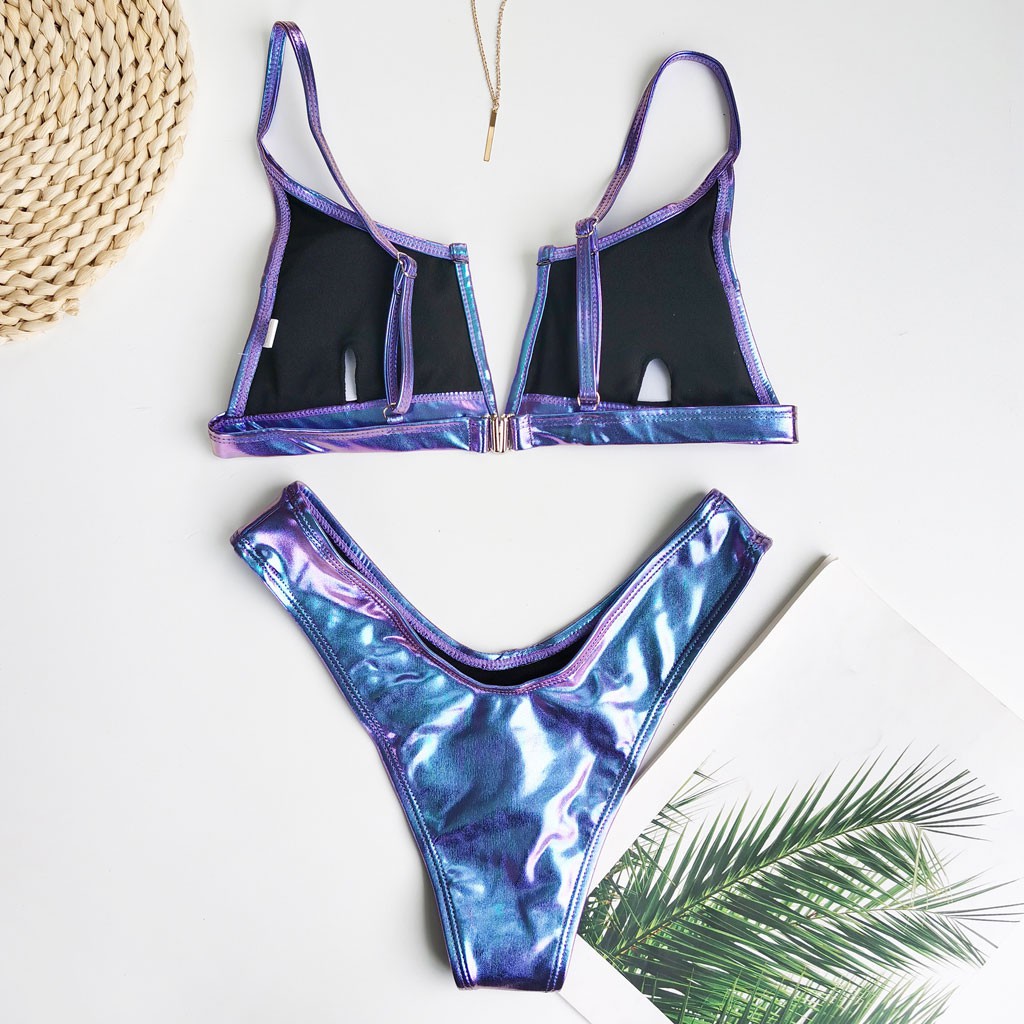 Bộ đồ tắm bikini màu trơn phong cách gợi cảm dành cho phái nữ | BigBuy360 - bigbuy360.vn