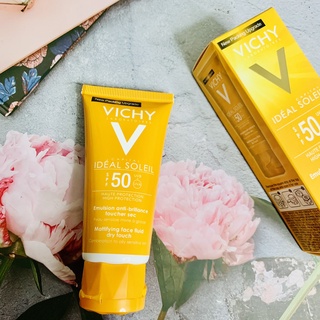 [ Mua để nhận quà ]  Kem Chống Nắng Vichy Thoáng Nhẹ Không Bóng Dầu SPF 50 60ml Ideal Soleil Dry Touch SPF 50