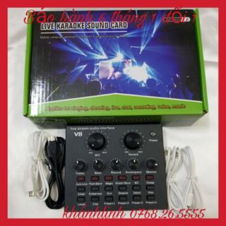 SOUND CARD ÂM THANH V8 CÓ AUTO TUNE BH 6 THÁNG ĐỔI MỚI