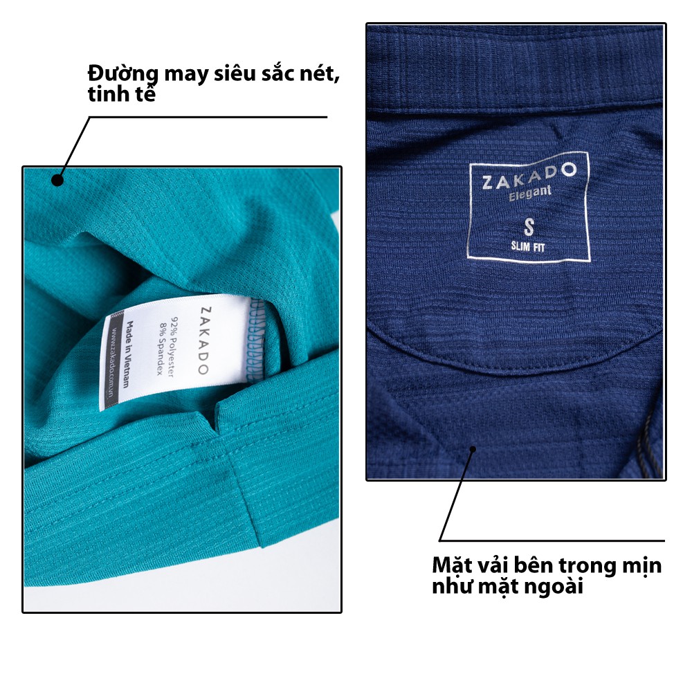 Áo Phông Nam Cổ Bẻ Trơn Zakado 6 Màu, Dáng Thể Thao Trẻ Trung, Năng Động | BigBuy360 - bigbuy360.vn