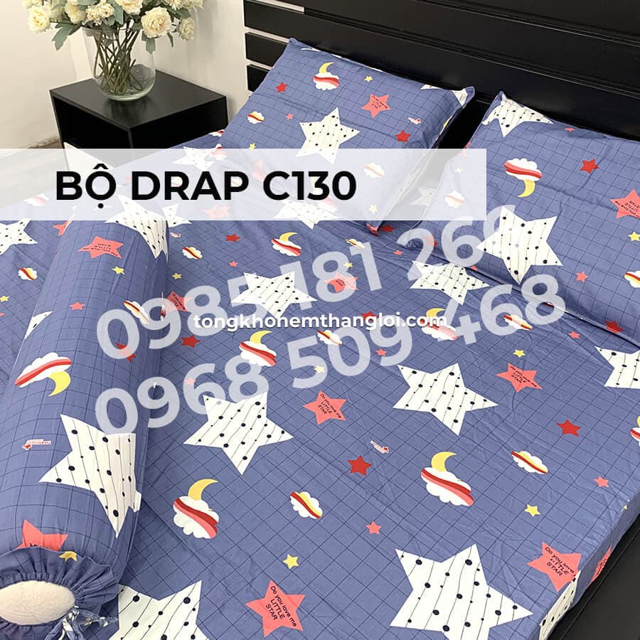 [Ảnh Thật] C130 - Bộ Drap Cotton 4 món Thắng Lợi Chính Hãng