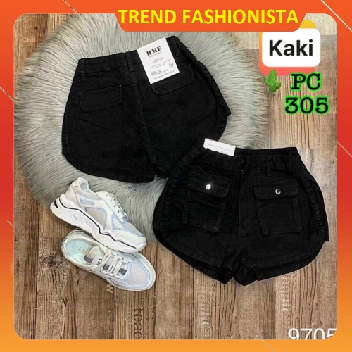 Quần đùi nữ, quần short nữ kaki vạt bầu ống rộng lưng cao BASIC chất kaki hàng chuẩn shop.