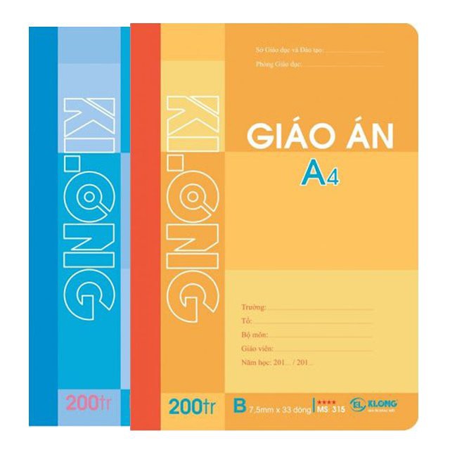 Sổ giáo án A4 200 Trang KLong mã số 315