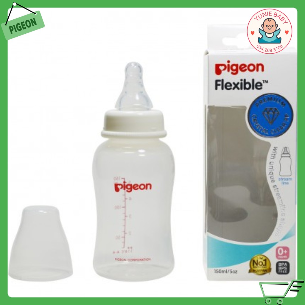 Bình sữa cổ hẹp PP STREAMLINE Pigeon 150ml - 250ml