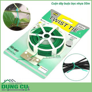 Cuộn dây buộc lõi thép vỏ nhựa 50m