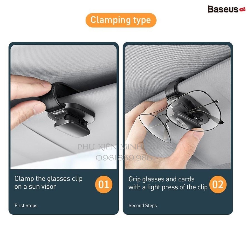 Kẹp treo kính và đồ dùng trên xe hơi Baseus Platinum Vehicle Eyewear Clip