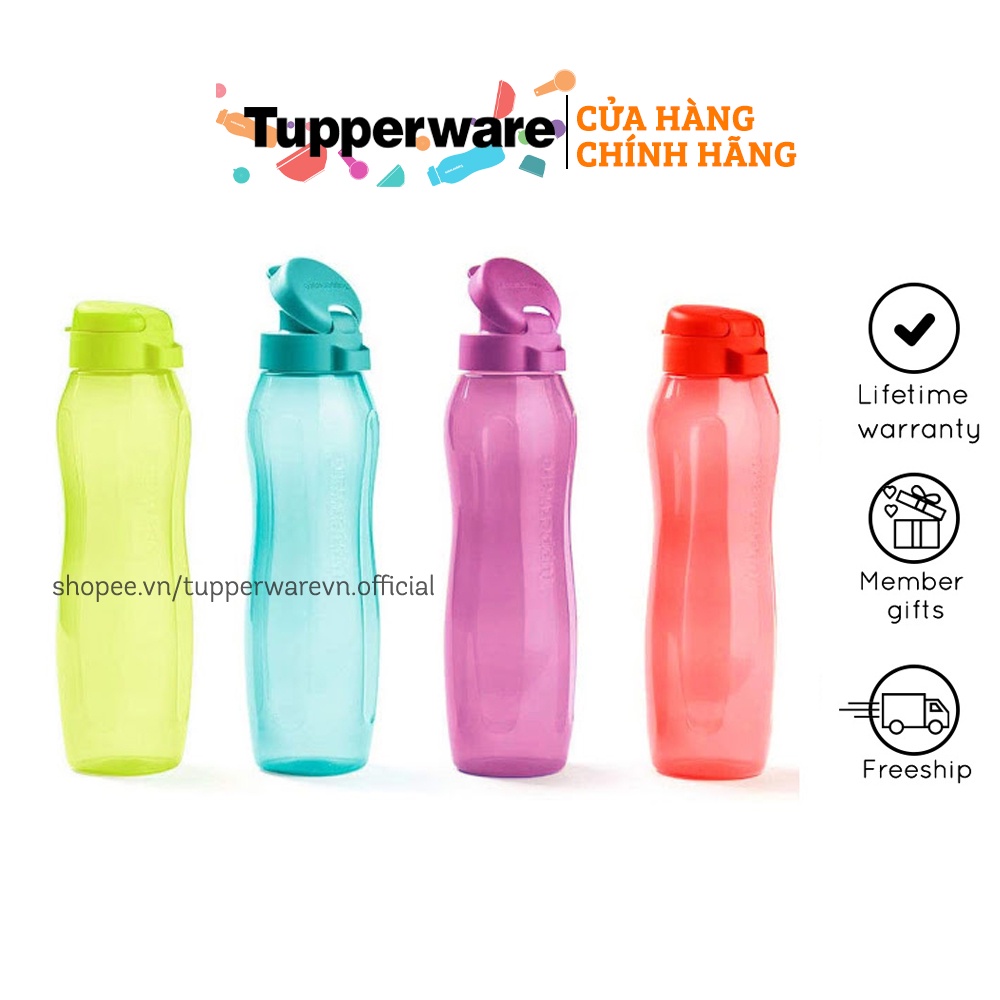Bình nước kín khí kín nước Eco Bottle Gen II 1L, hàng chính hãng Tupperware bảo hành trọn đời