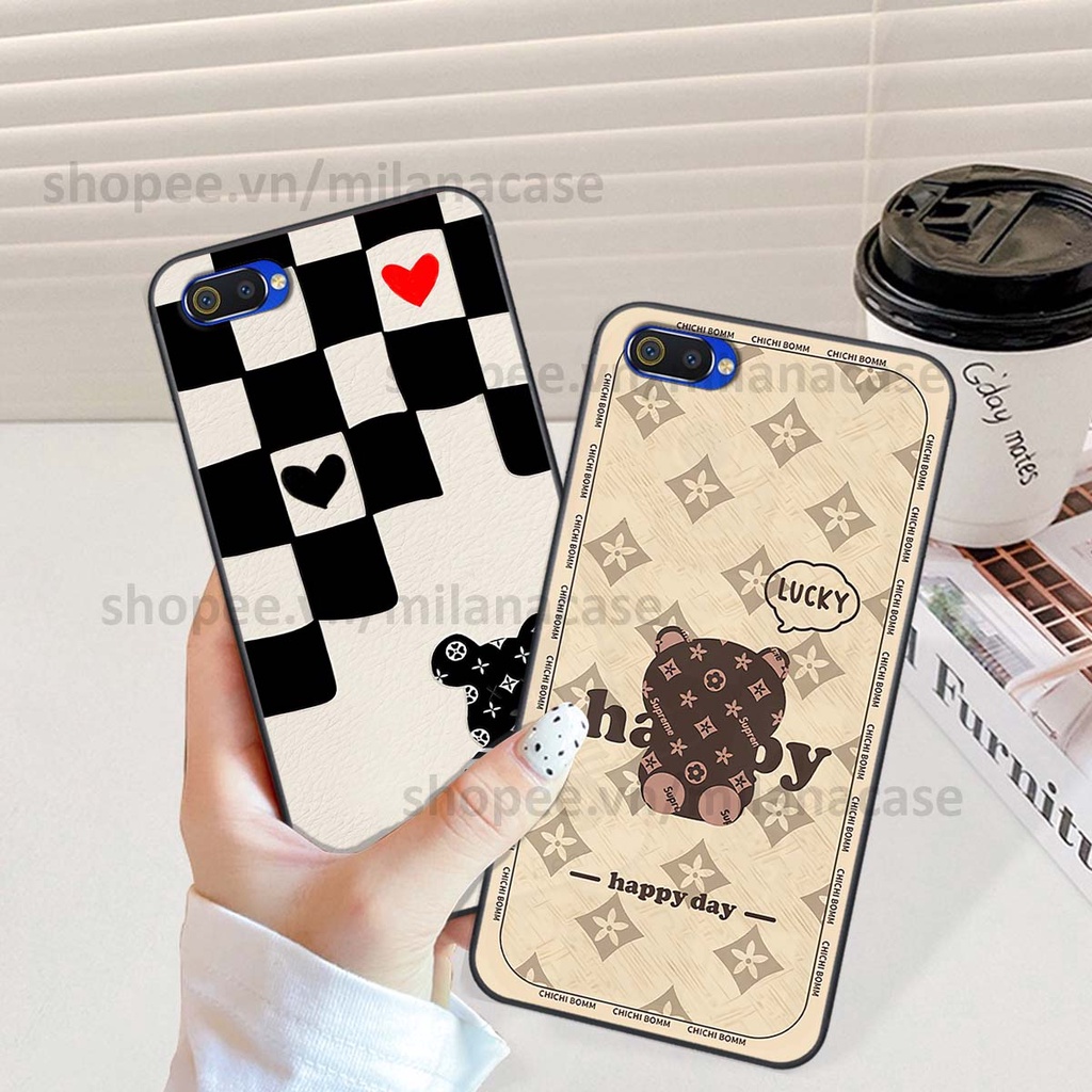 Ốp Realme C1 / C2 gấu be@rBrick gấu Teddy Kaws siêu đẹp, phong cách, cá tính