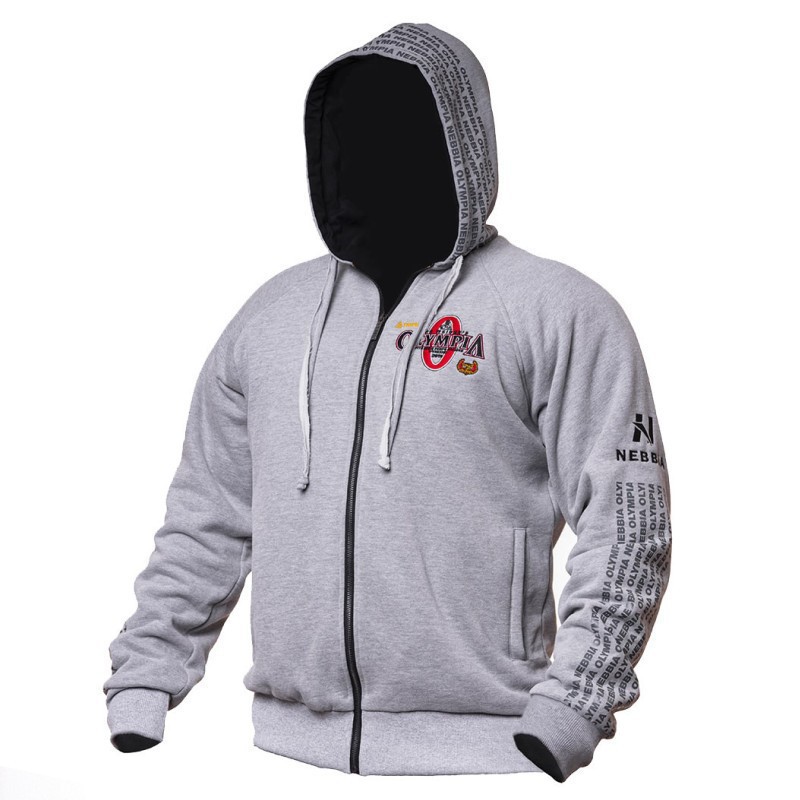 Olympia Áo Khoác Thể Thao Có Mũ Trùm Đầu Bằng Cotton In Hình Olympia Có Khóa Kéo