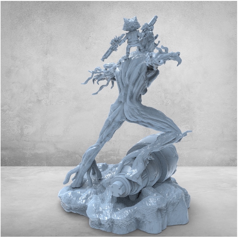 File in 3D mô hình Rocket and Groot - Marvel
