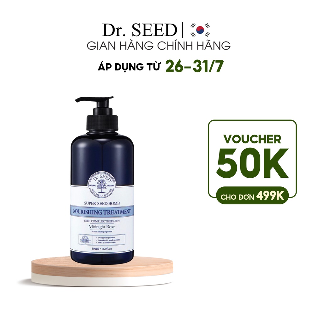 Dầu Xả Tóc DR SEED 500ml Super Seed Bomb Revitalize Tái Tạo Phục Hồi Tóc Hư Tổn, Giúp Tóc Bóng Mượt, Giảm Gãy Rụng | BigBuy360 - bigbuy360.vn