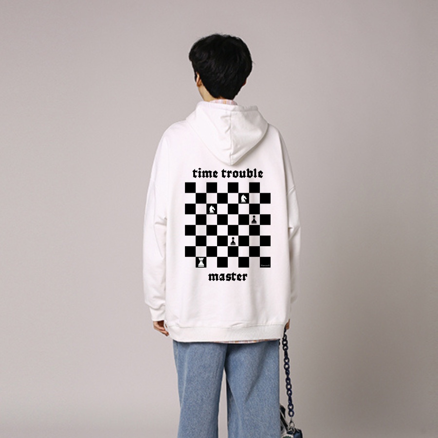 Áo Hoodie nỉ bông Monster X Street Bàn Cờ nam nữ form rộng thu đông Local Brand