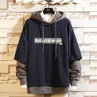 Áo hoodies giả hai lớp thời trang dành cho nam