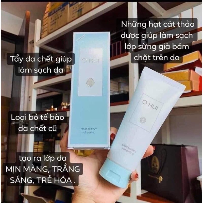 Kem TẨY DA CHẾT OHUI CLEAR SCIENCE SOFT PEELING 150ml