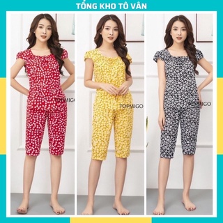 Bộ lanh quần ngố, bộ lanh trẻ bộ lanh hoa mùa hè mặc mát