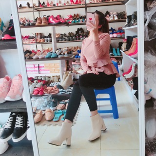 Bốt da sần gót 5p.
