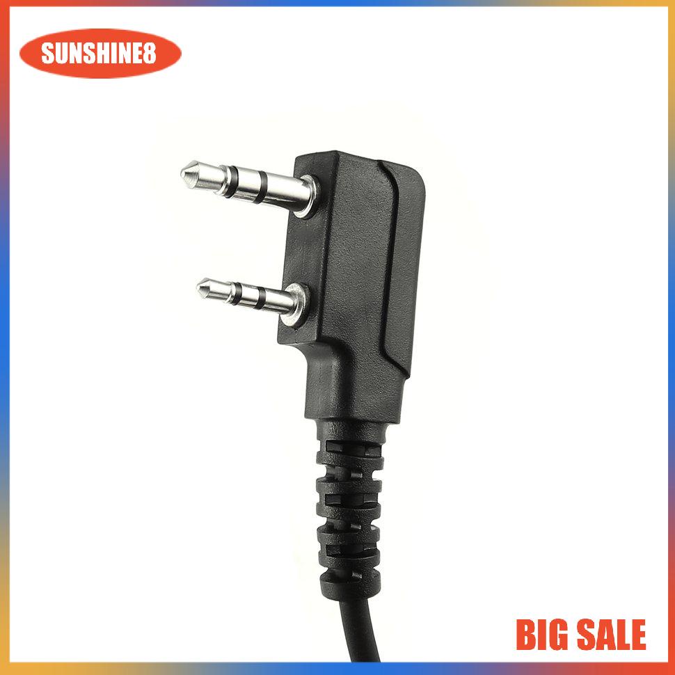 【SUN】2 PIN Mic PTT Covert Acoustic Tube In-ear Earpiece for Kenwood Baofeng