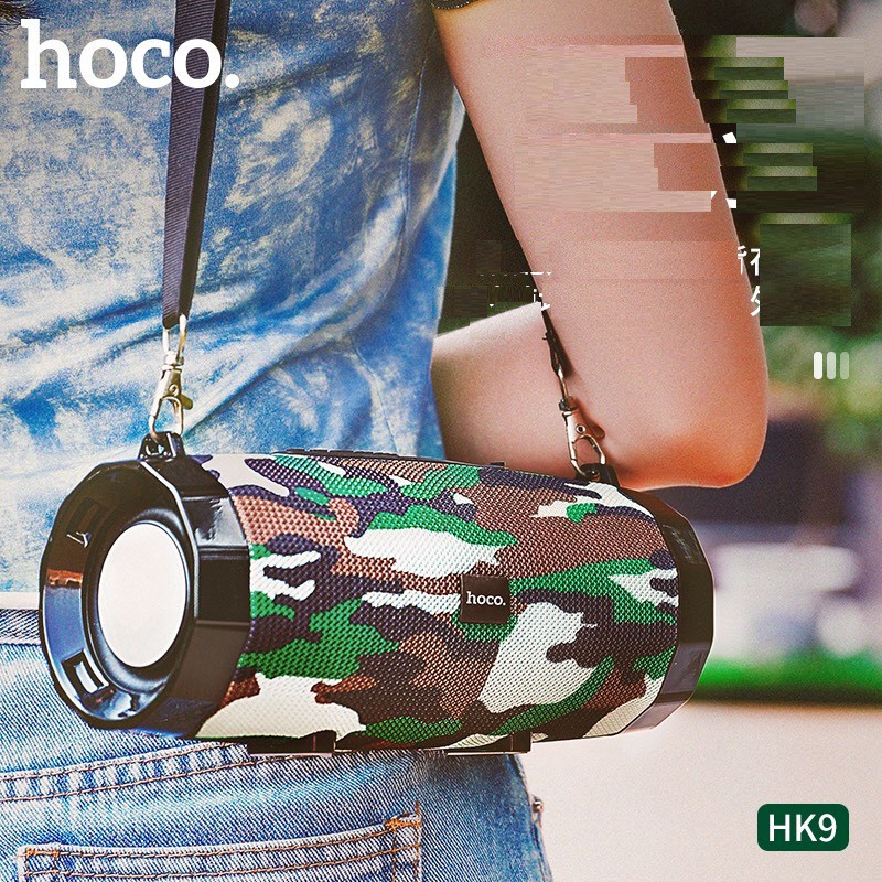 Loa bluetooth đa năng Hoco HK9 BLT5.0, đèn pin, công suất 10W, có khe cắm thẻ microSD