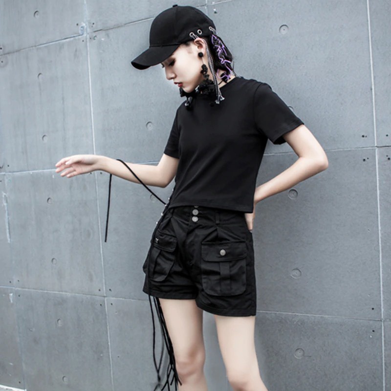 Áo Thun Nữ Croptop Tassel - Đính Hạt