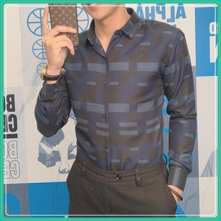 Áo sơ mi - Áo sơ mi nam đẹp - Chất liệu lụa mềm mịn, thoáng mát, kiểu dáng slimfit trẻ trung, thanh lịch, tôn dáng