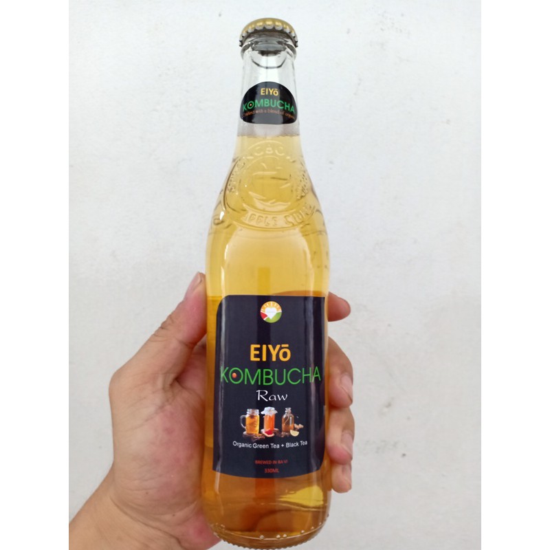 KOMBUCHA  RAW 330ML - Nguyên vị tự nhiên với nguyên liệu Organic, được lên men thủ công Truyền thống tại Núi Ba Vì.