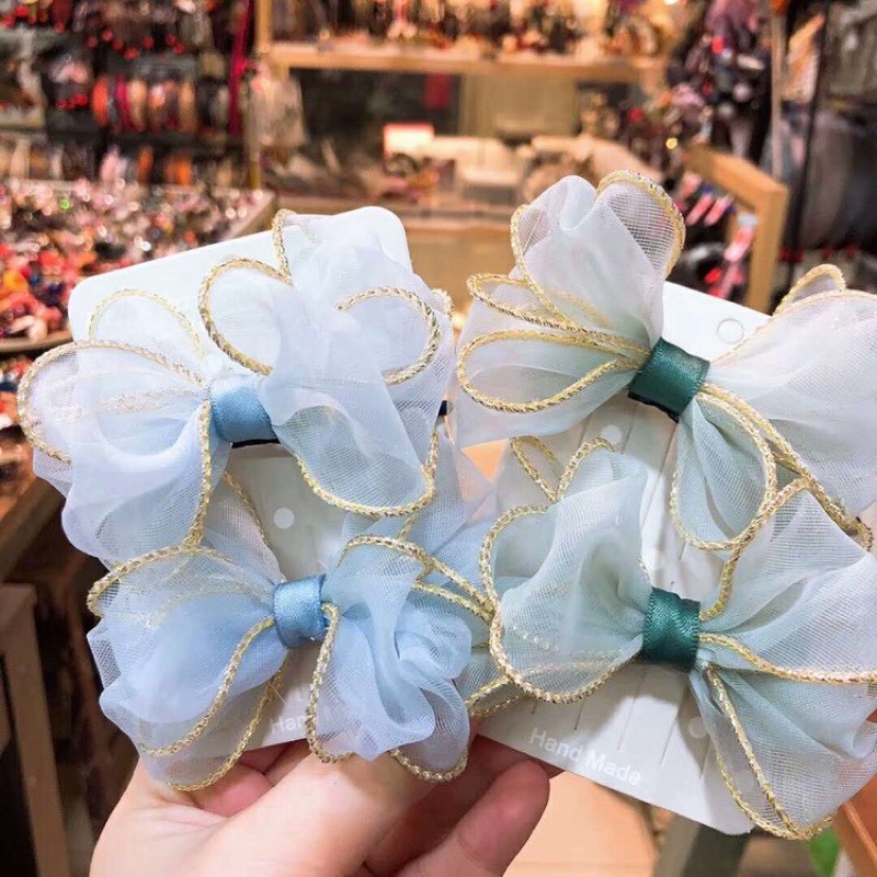 3m ruy băng voan bèo viền kim tuyến rộng 5.5cm đến 6cm