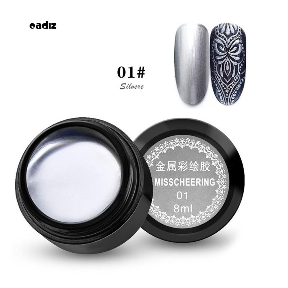 [Hàng mới về] Gel sơn móng tay màu kim loại kháng nước lâu trôi