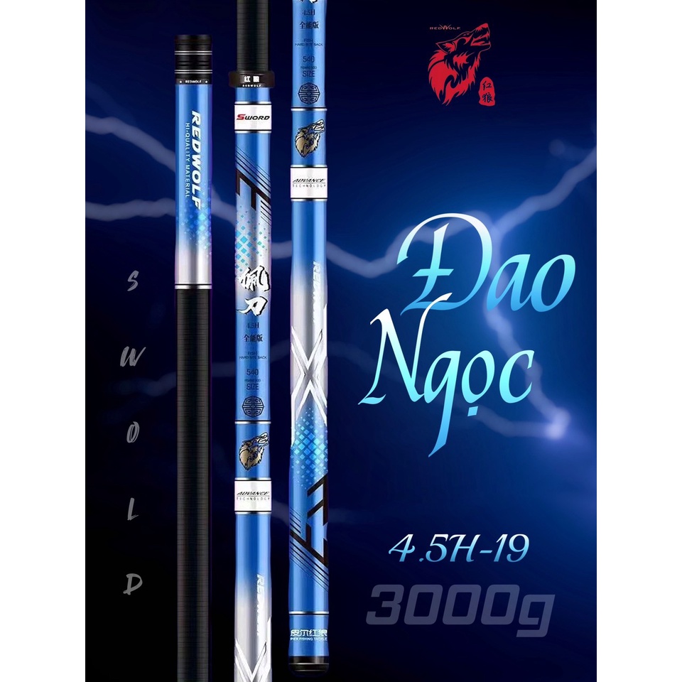 Cần Redwolf - Đao Ngọc - 4.5H-19 ( tặng ngọn )