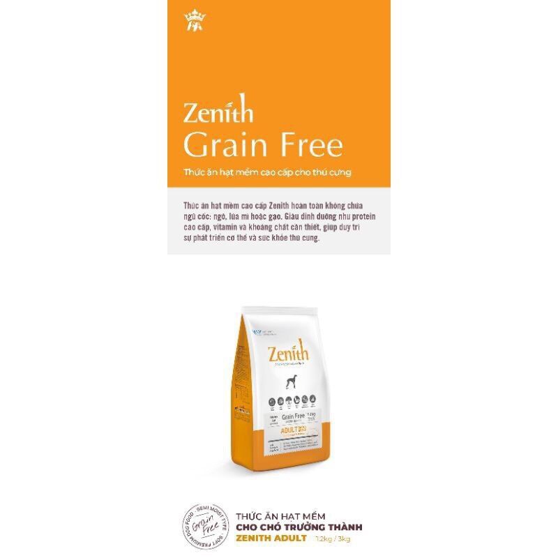 HẠT ZENITH GRAIN FREE 1.2kg cho chó con và trưởng thành