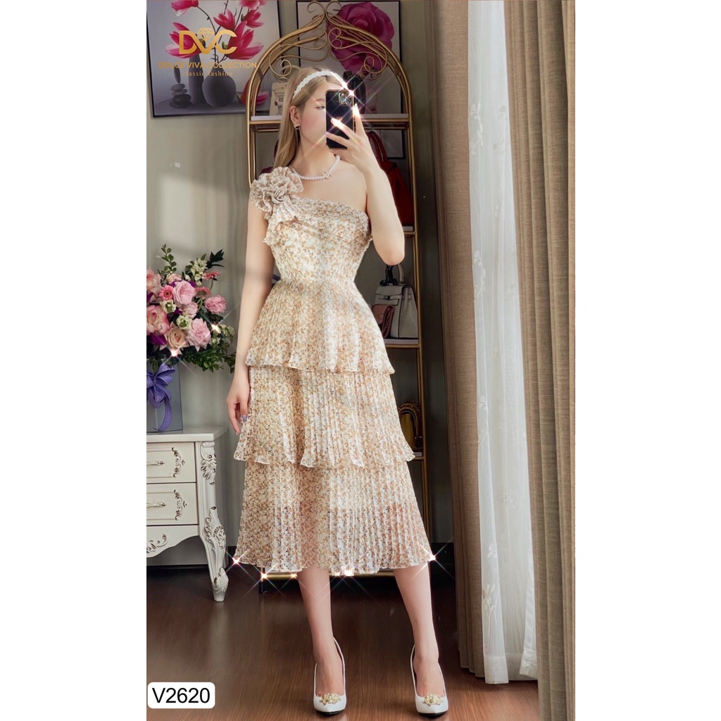 VÁY HOA NHÍ DẬP LY XẾP TẦNG V2620 - DOLCE VIVA COLLECTION
