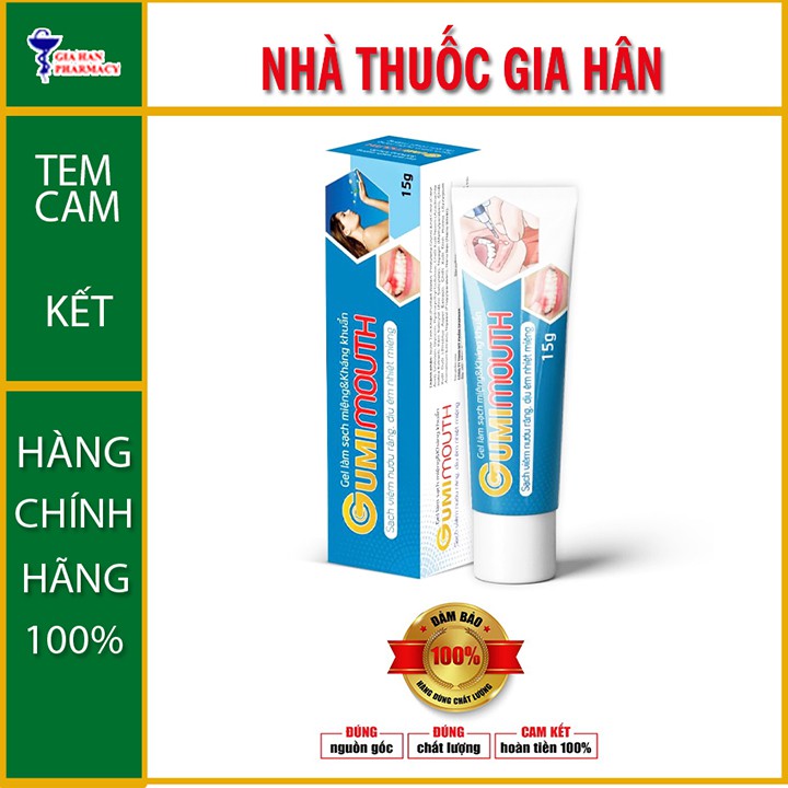 Gel Gumimouth - Sạch viêm nướu răng và dịu êm nhiệt miệng- tuýp 15gram.