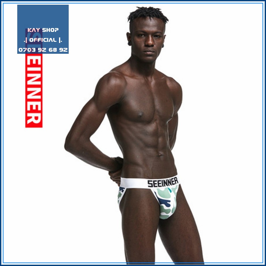 Quần lót nam hở đùi sexy Seeinner thun cotton - Quần sịp nam họa tiết Cameo màu pastel cực hot tôn mông quyến rũ
