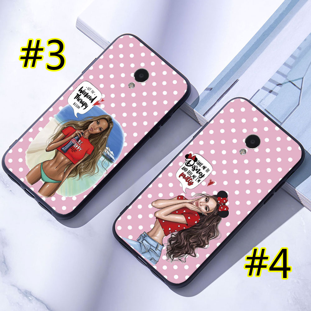 ốp điện thoại mềm Meizu M5 Note M5C Ốp lưng Vỏ silicon Cô gái thời trang