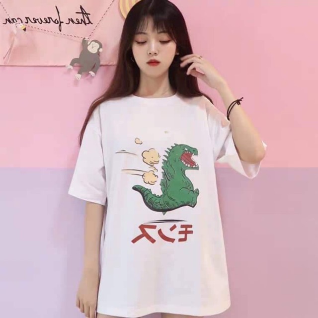 Áo phông khủng long chạy chữ nhật DTR0619