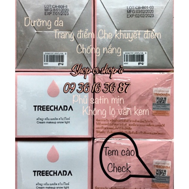 Kem Treechada dưỡng da trang điểm thần thánh Thái lan 50g