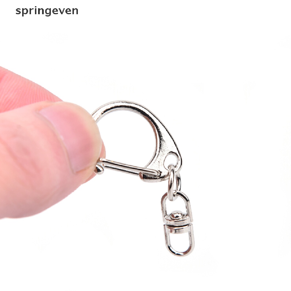 Set 10 Vòng Móc Khóa Ngắn Màu Bạc Bóng DIY