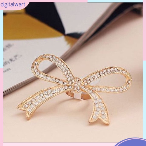 Nhẫn hình nơ đính đá lấp lánh