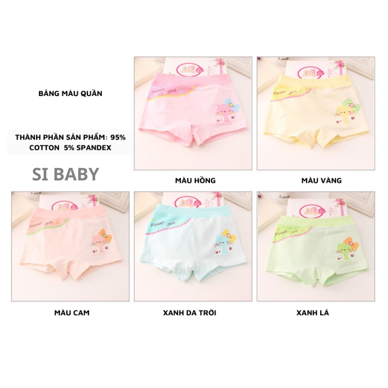 Combo 5 Quần Chip đùi bé gái mèo nơ dễ thương - hàng cao cấp nhập quảng châu dành cho bé từ 10kg đến 40k