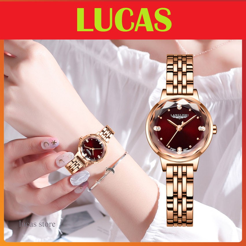 Đồng hồ nữ Langlish dây kim loại đẹp, đồng hồ nữ thời trang nhất,DH01B-lucas shop