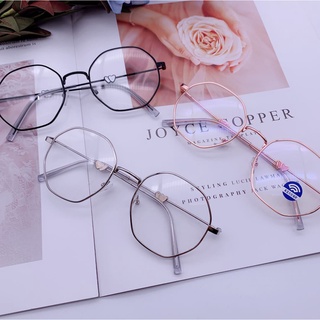 Năm 2020 Thời Trang Đa Giác Đôi Đáng Yêu Chống Ánh Sáng Xanh Kính Sinh Viên Sáng Xanh Đồng Bằng Kính